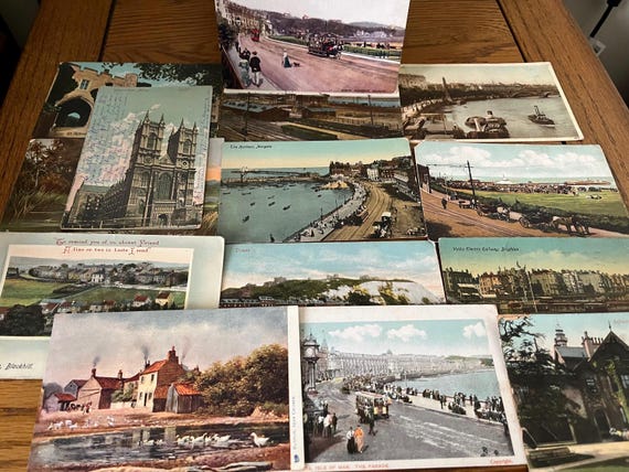 Old Postcards Collection Most Pre 1910, Blackhill, Dover, Brighton, Douglas, Runton, Argyll, Margate, St, Albans , Heysham, London.
