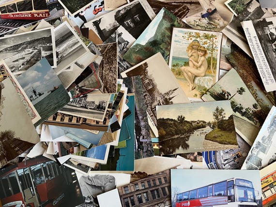 Large Collection Of Vintage Postcards And Photographs, Clear Out Of 100 Old And Modern Postcards, Ideal For Craft Use.
