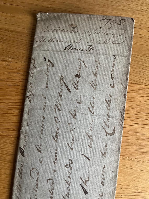 Vintage Late 1700s Handwritten Document In Need Of Research Vault Clearance.
