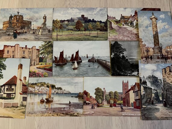 Vintage Postcard Collection Artist Painted Theme, Early Cards With Most Pre 1910.
