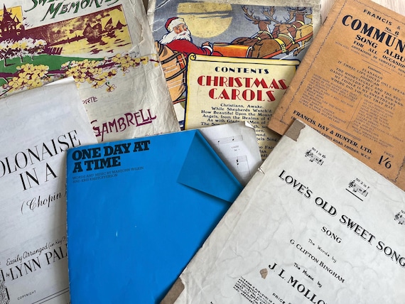 Collection Of Vintage Sheet Music.