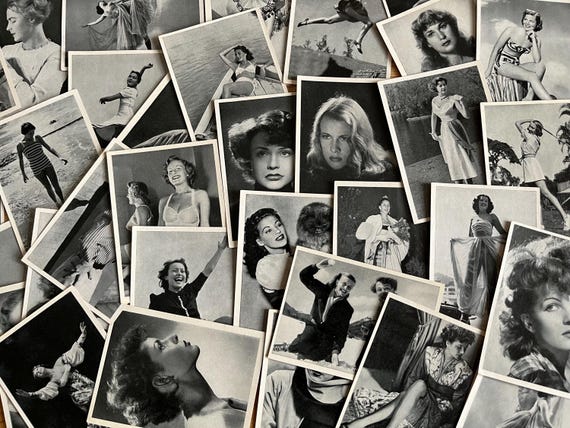 Collection Of Vintage German Cigarette Cards Beautiful Women.