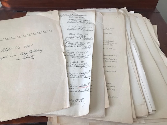 1941 German Vintage Genealogy Project 84 Pages.