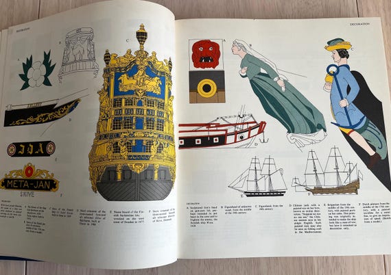1968 Large Book The Lore Of Ships Wirh 100s Of Illustrations.