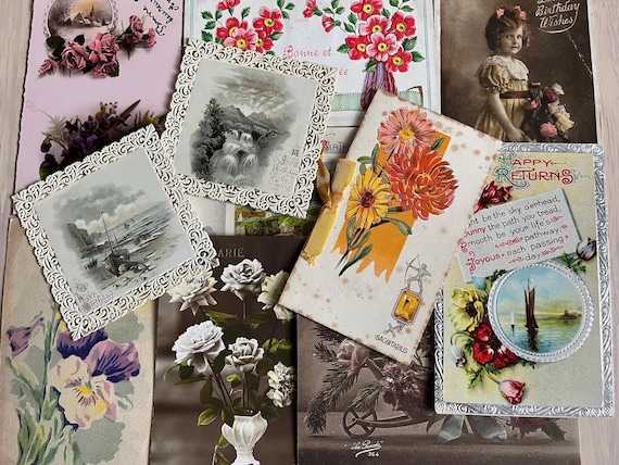 Vintage Early Floral Cards Collection.