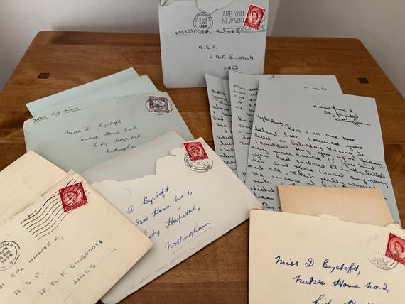Vintage love Letters Collection Between RAF Serviceman And Nurse Dated 1954, The letters Have Multiple Pages.