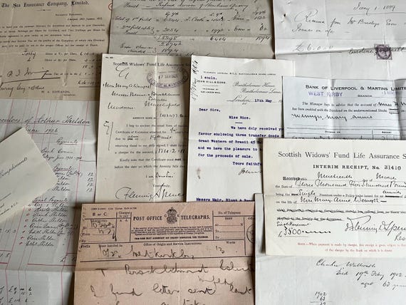 Vintage Ephemera Collection Letters / Documents, Telegram.