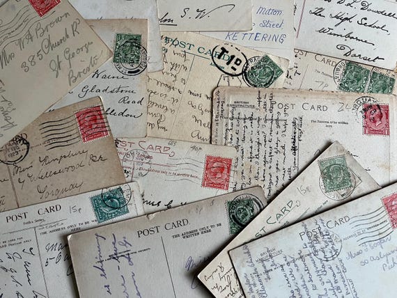 Vintage Stamped Used Postcard collection.