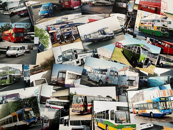Vintage Bus & Coaches Photographs, 50 Colour Vintage photos.