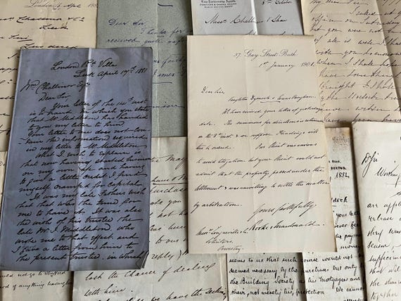 Vintage Victorian Letter Collection.