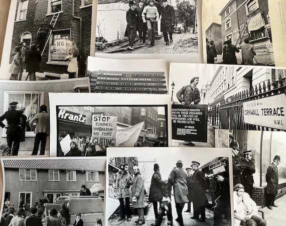Rare 1970s London Removal Of Squatters  Original Photographs Collection.