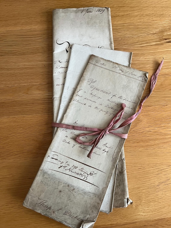 Bundle Of 1829 Handwritten Documents.