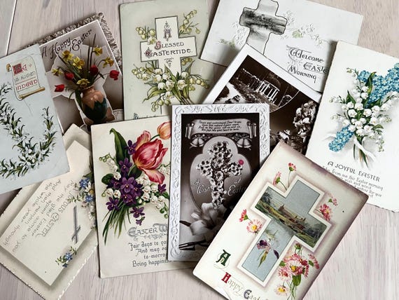 Vintage  Easter Themed Postcards Collection.