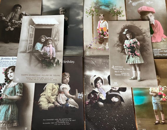 Vintage Children Themed Postcard Collection.