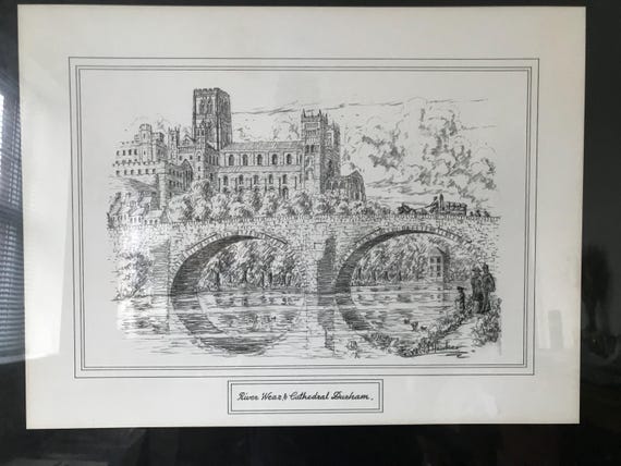 River Wear & Cathederal Durham By David Hawker Framed Picture.