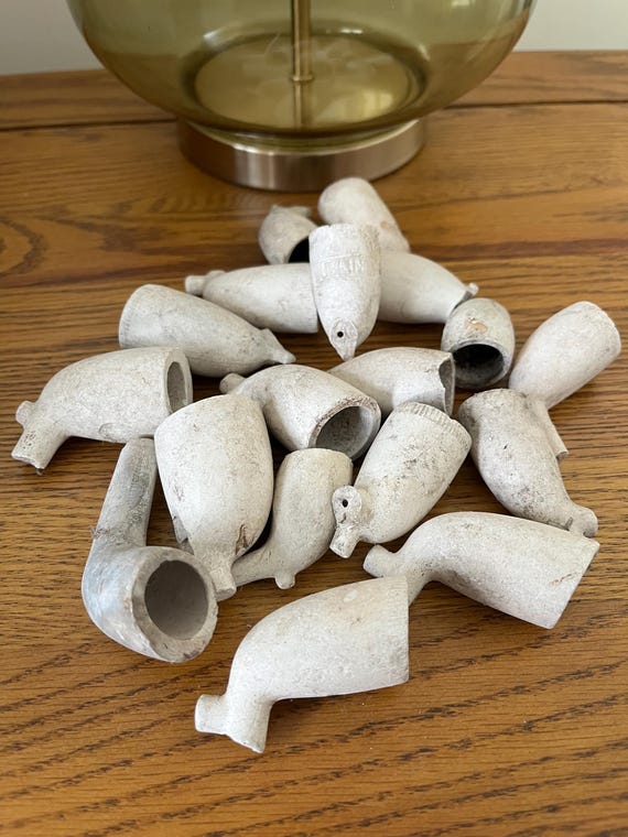 Vintage Clay Pipe Bowls Collection.