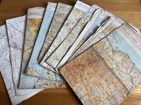 Collection Of Old Maps Ideal For Craft Use.