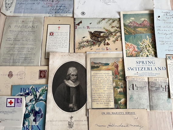 Collection Of Mixed Vintage Ephemera Ideal For Craft Use.