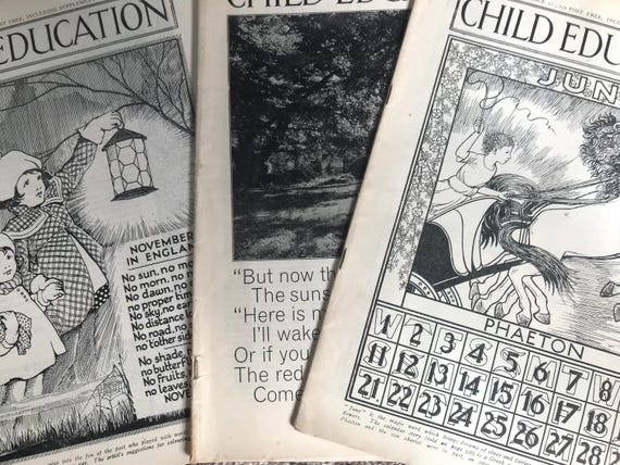 Rare Children’s Education Vintage Magazines 1927/28/33.