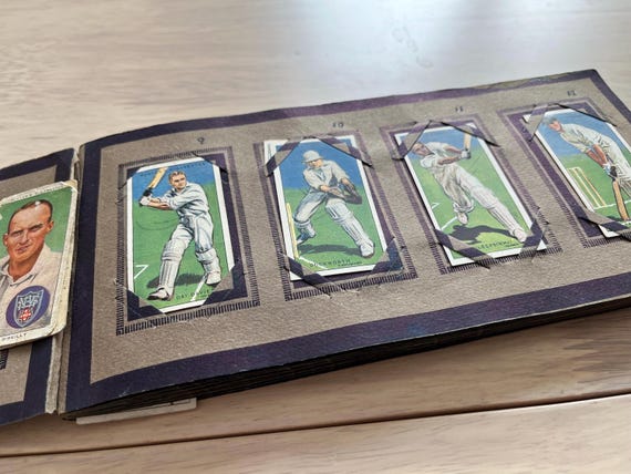 Vintage Album Full Of John player Cigarette Card Approx 150, not complete sets Cricketers,History Of Naval Dress, Fire Fighting Appliances.
