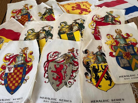 Vintage Large Silks Heraldic Series & Flags.