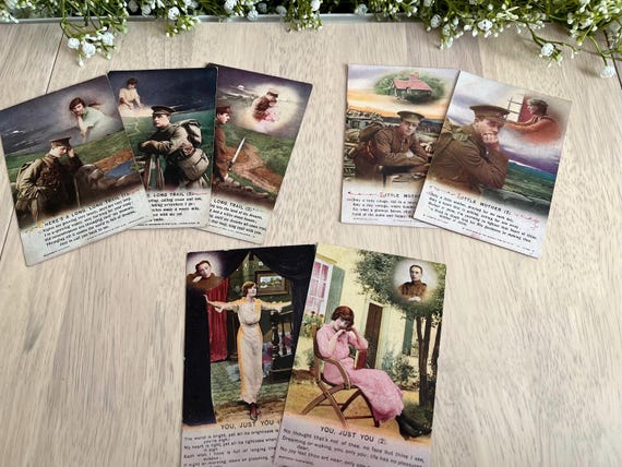 Vintage WW1 Period Bamforth Postcards Collection.
