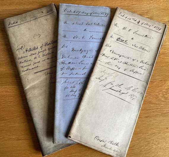 Collection Of Large Multipaged Victorian Handwritten Documents 1877/1881.