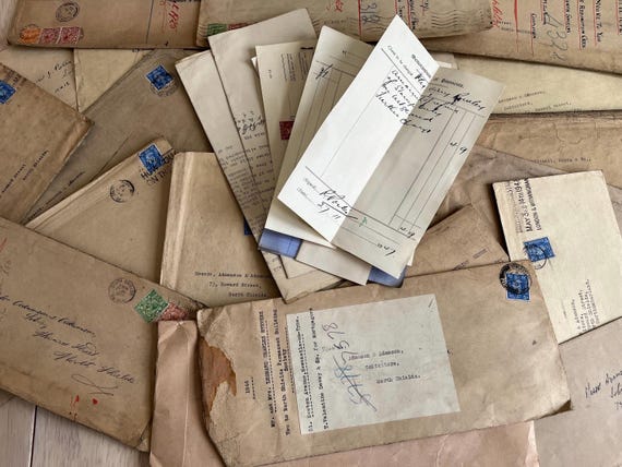 Vintage Envelopes Collection Including Old Ephemera.