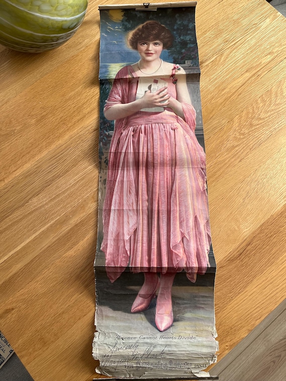 Rare Vintage 1921 Pompeian Co Beauty Panel, Does Have Some Damage Reflected In The Price.