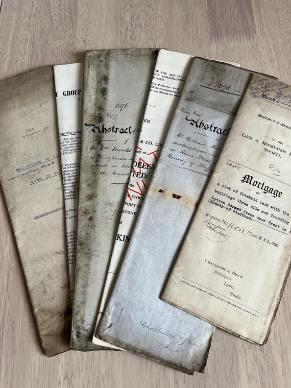 Vintage Deeds & Documents Vault Clearance.