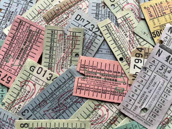 Collection Of 25 Vintage Transport Tickets.