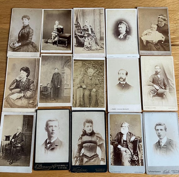 College Of Victorian Carte De Visite Photographs In Various Aged conditions.