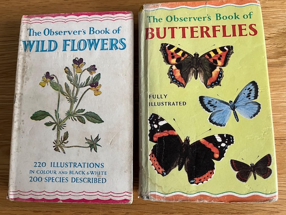 The Observer’s Book Of Wild Flowers And Butterflies, Collectable Vintage Books.