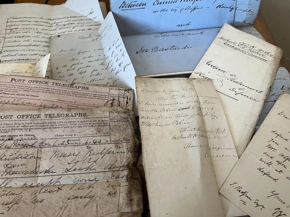 Victorian Old Documents And Letters Clear Out Collection.
