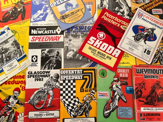 Collection Of 20 Vintage 1980s Speeway Programmes Different Venues.