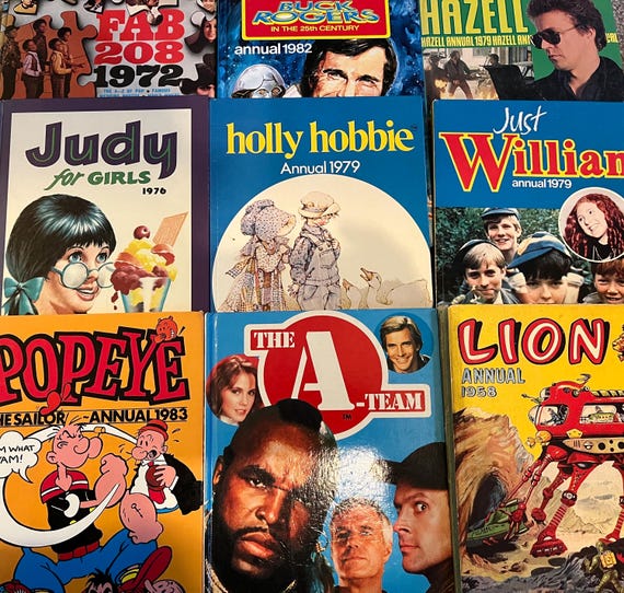 Vintage Annuals Collection, 50s 70s 80s.