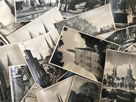 Collection Of Large Lubeck Germany Photo Postcards x 20 measuring 20 x 14cm.