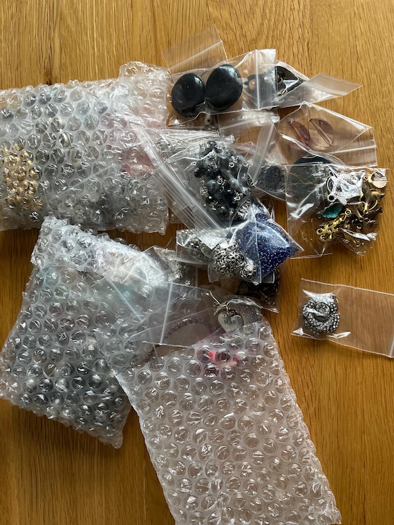 Collection Of Bags Of Jewellery Making Bits, Clear Out.