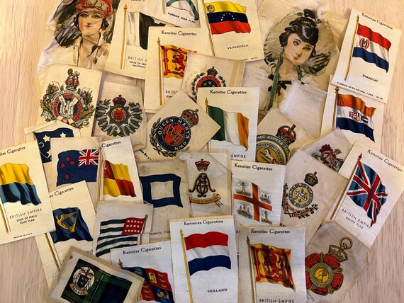 Vintage Kensitas Cigarette Silks Collection.