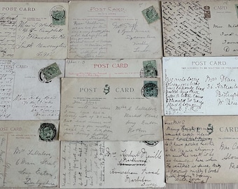 Colección de postales antiguas selladas.