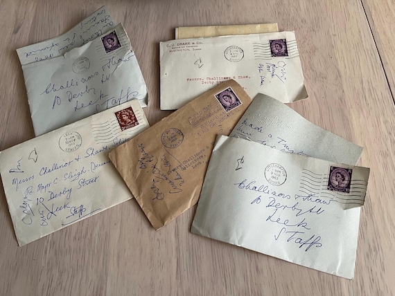 Vintage Letters Collection 1960s With Contents.