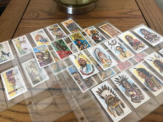 Rare Vintage Indian Tribes, Red Indians And The Wild West Collectable Cards, CBT, Barratt & Co, GO Tea.