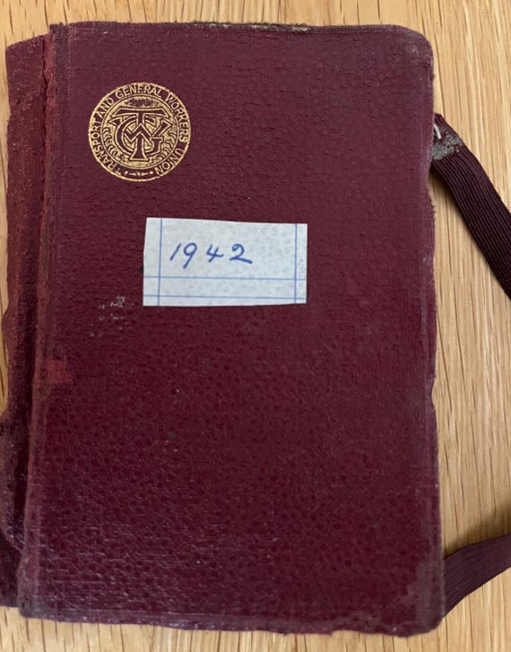 1942 WW2 Diary With Mentions of Bombs Falling And Sunken Shipping Interesting Read.