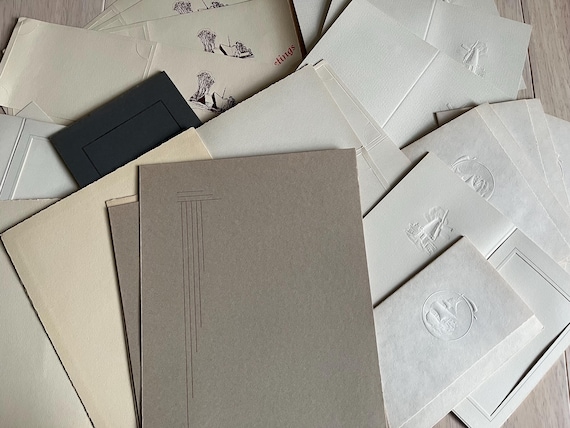 Collection Of 1949 Vintage Card Photograph Frames, Old Printers  Stock Ideal For Craft Use.