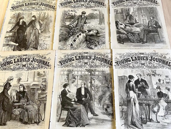 1878 The Young Ladies Journal Collection, 6 x Vintage Publications.