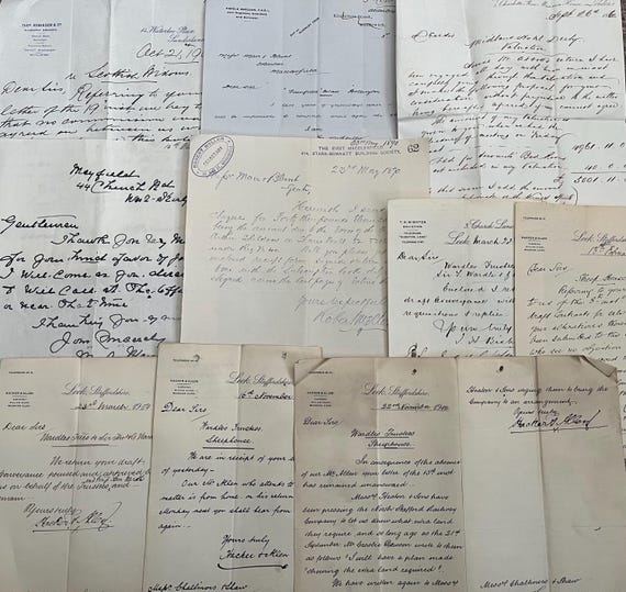 Collection Of Victorian And Early 1900s Handwritten Letters.
