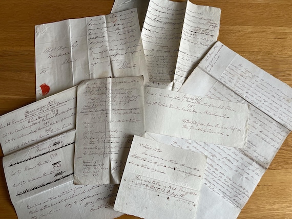Collection Of Vintage Handwritten Letters Documents From Vault Clearance.