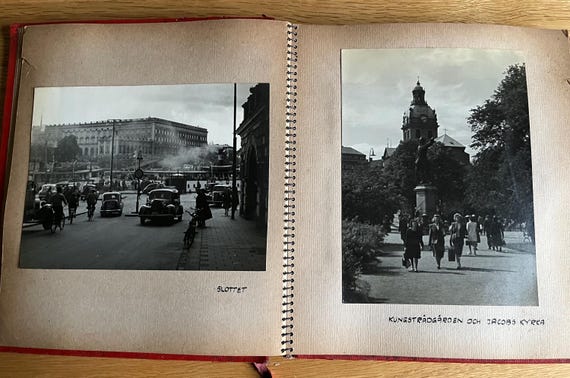 Stockholm Vinttage Large Photograph Album.