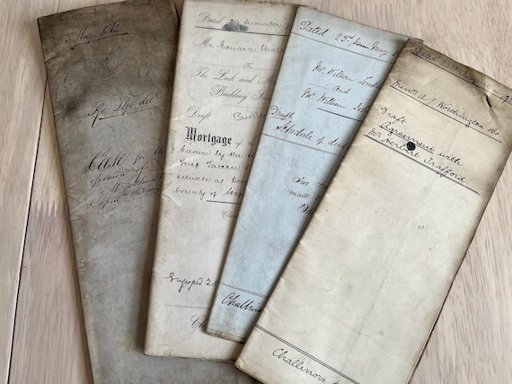 Large Multipaged Handwritten Vintage Documents Collection.