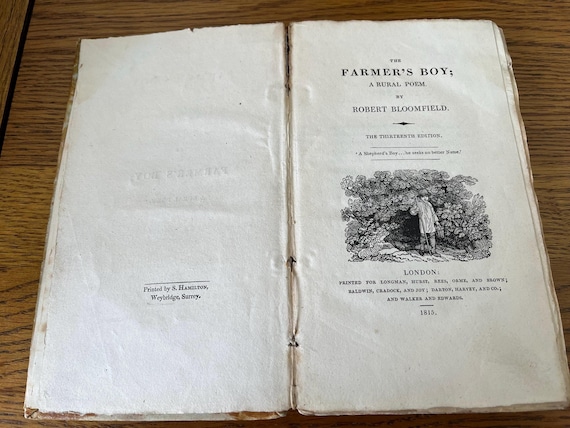 The Farmer's Boy A Rural Poem (Robert Bloomfield) 1815.